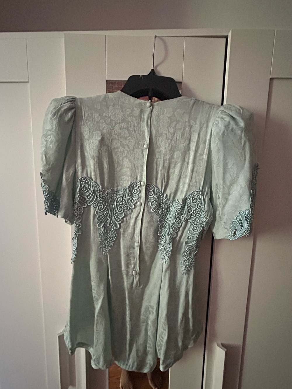 Vintage Digna Yero Silk Embroidered Blouse - Picture 2 of 8